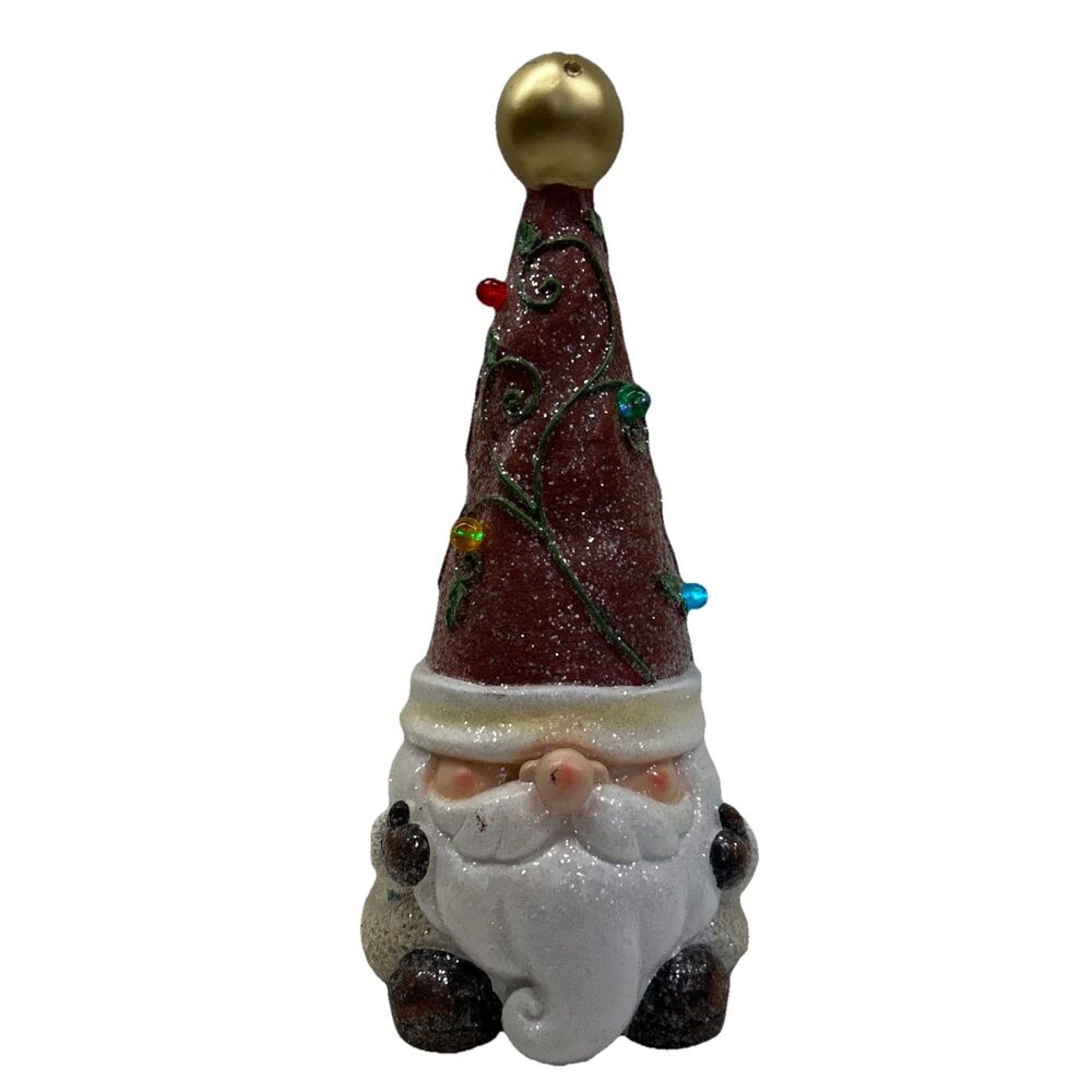 Vintage Lighted Santaβ Clause Gnome - Tested & Works